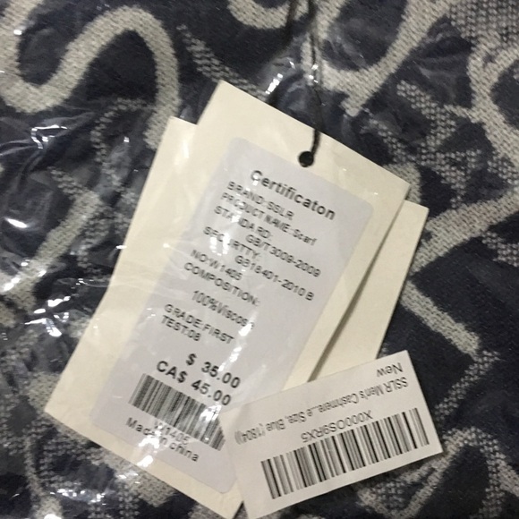 🍁 Blue Jazz R&B Rock Cashmere Feel Scarf - Picture 3 of 3